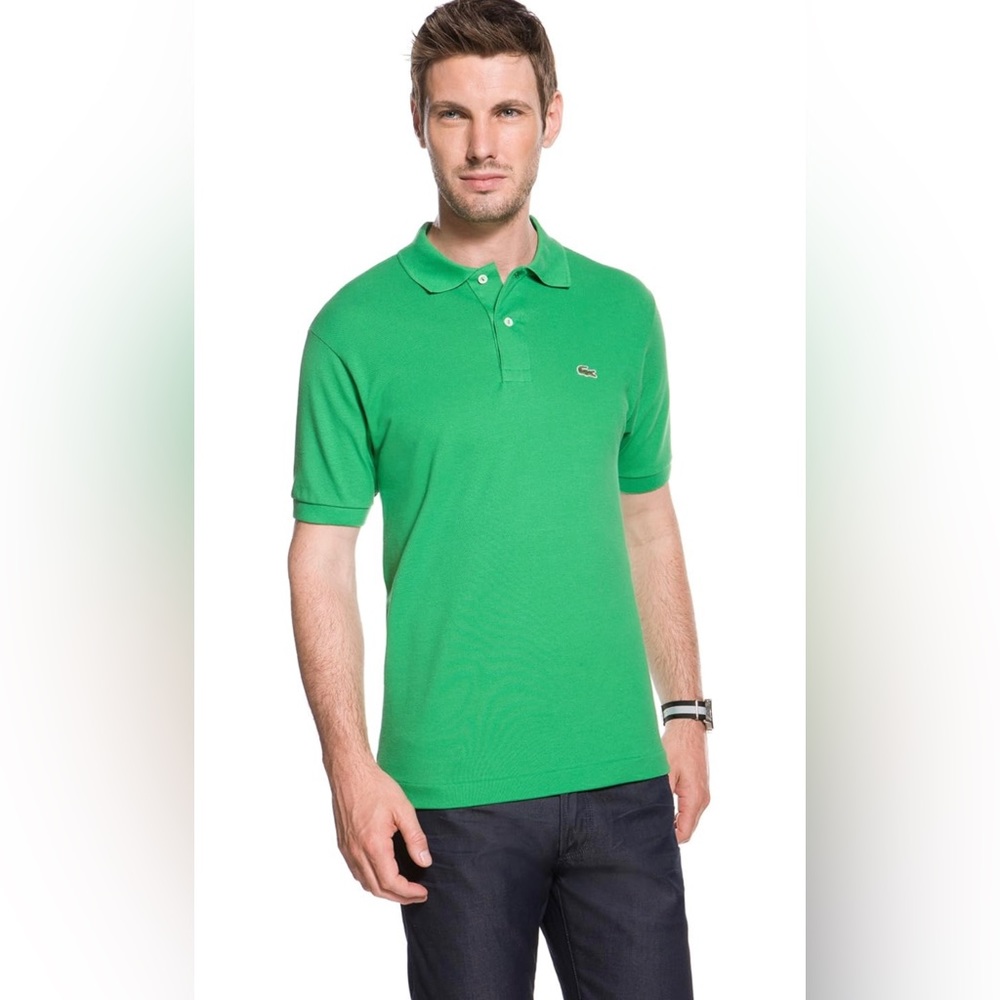 Lacoste Mens Legacy Short Sleeve Pique Polo Shirt. Size Small. Chervil Green